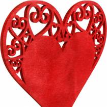 Hart op de stok, decoratief plughart, huwelijksdecoratie, Valentijnsdag, hartdecoratie 16st