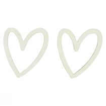 Artikel Hartdecoratie strooidecoratie harten houten tafeldecoratie crème 4,5 cm 48 st