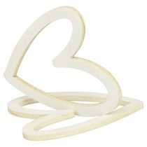 Artikel Hartdecoratie strooidecoratie harten houten tafeldecoratie crème 4,5 cm 48 st