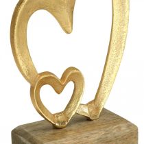 Metalen Harten Tafeldecoratie Valentijnsdag Bruiloft Decoratie Gouden Natuurlijk H19cm