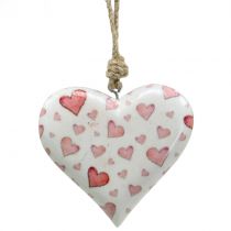 Decoratief hangend hart keramiek 11cm x 10cm