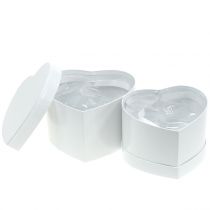 Hartendoos bloembak wit 14 / 16cm 2st