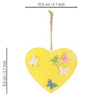 Artikel Decoratieve hartvormige hangers met vlinders voor lenteversiering, 10,5 cm, 3 stuks