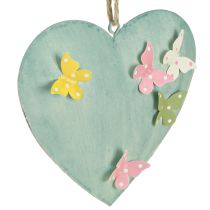 Artikel Decoratieve hartvormige hangers met vlinders voor lenteversiering, 10,5 cm, 3 stuks