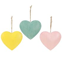Artikel Decoratieve hartvormige hangers met vlinders voor lenteversiering, 10,5 cm, 3 stuks