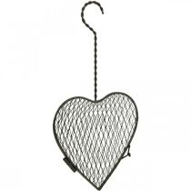 Metalen hart, draadhart, mandhart Bruin H16.5cm L31cm