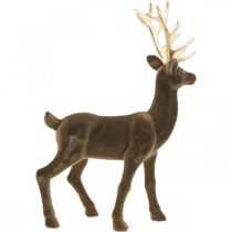 Artikel Decoratief hert decoratief figuur decoratief rendier gevlokt bruin H46cm