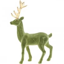 Artikel Decoratief hert decoratief figuur decoratief rendier gevlokt groen H37cm
