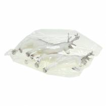 Artikel Deco hert gevlokt/gesneeuwd 27,5cm 2 st