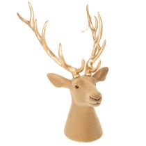 Artikel Decoratieve sculptuur van een hertenkop met groot gewei, 52 cm.