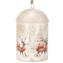 Artikel Bel met kerstmotief om op te hangen, 26 cm