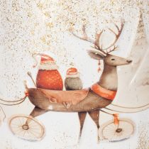 Artikel Bel met kerstmotief om op te hangen, 26 cm
