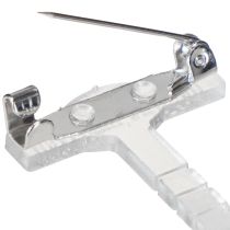 Artikel Bruiloft revers spelden transparant/zilver 5 cm 50 stuks
