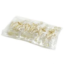 Artikel Trouwspeld met hart crème 12cm 16 st