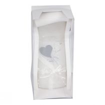 Artikel Bruiloftskaars zilver bruiloftskaars wit 220/85mm