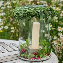 Hoge glazen vaas conisch bloemenvaas glas 30cm Ø10,5cm