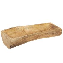 Artikel Houten decoratie met holle decoratieve schaal van hout 40×13–16cm×6,5cm