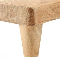 Artikel Houten dienblad met poten tafelonderstel naturel 45x20x7,5cm