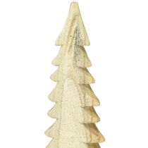 Artikel Houten kerstboom kerstversiering Paulownia naturel H54cm