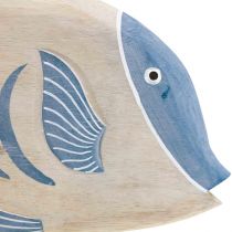 Houten vis deco large, deco vis staand H30cm