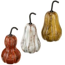 Artikel Houten peer peer houten decoratie herfst rood geel wit 12×6cm 3 stuks