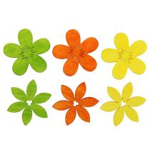Houten bloemen 4cm ass. 72st