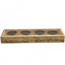 Artikel Tafeldecoratie Adventskandelaar kaarsenbak hout L48cm