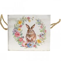 Deco Plantenbak Shabby Wood Witte Konijnenbak 12×14×14cm
