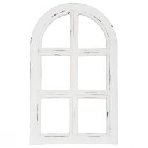 Artikel Houten decoratie shabby chic decoratief raamkozijn hout wit 29,5×48cm