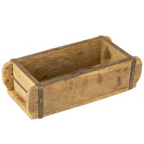Artikel Houten decoratie vintage baksteenvorm bruin, roest 31×14,5cm H9cm