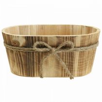 Artikel Houten decoratie Ovale decoratieve schaal hout Rustieke decoratie 23x13x10cm