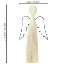 Artikel Houten engel natuurlijke beschermengel houten figuur modern H27,5cm