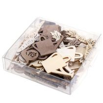 Artikel Houten tuinstrooidecoratie 4cm - 6cm naturel 72 st