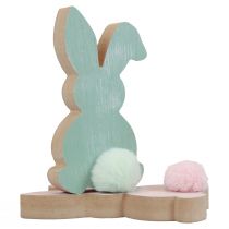 Artikel Houten konijntjes decoratieve konijntjes Paasdecoratie hout pastel 8,5×16cm 6 st