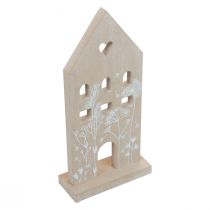 Artikel Houten huis decoratieve huistafelstandaard hout 28,5cm