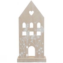 Artikel Houten huis decoratieve huistafelstandaard hout 28,5cm