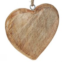 Artikel Houten hart natuurlijke decoratieve harten om hout op te hangen 10cm 8 st