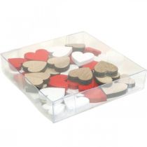 Artikel Houten hart strooidecoratie bruiloft harten hout 2,5/2/1,5cm 48 st