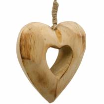 Decoratieve hanger hart, houten hart, Valentijnsdag, houten hanger, bruiloft decoratie 6st