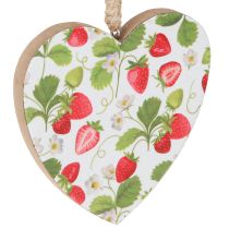 Artikel Decoratief hart met aardbeienmotief – zomerse houten hanger voor landhuisdecoratie 10cmx10cm 4 st.