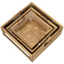 Artikel Houten doos met krijtbord en inlegvel, set van 3 maten, 30 cm