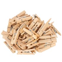 Artikel Houten clip mini wasknijper decoratieve clip 3,5 cm 50 stuks