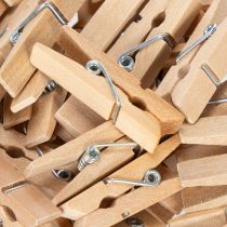 Artikel Houten clip mini wasknijper decoratieve clip 3,5 cm 50 stuks