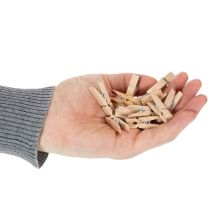 Artikel Houten clip mini wasknijper decoratieve clip 3,5 cm 50 stuks