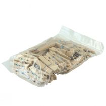 Artikel Houten clip mini wasknijper decoratieve clip 3,5 cm 50 st