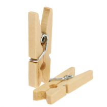 Houten clips naturel 2,5cm 72p
