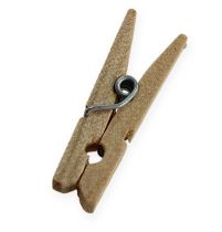 Artikel Decoratieve houten clips 3cm naturel 72 st