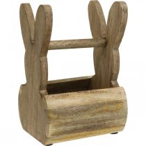 Paasmand konijn houten tafeldecoratie Pasen Paasmand 13×12×20cm