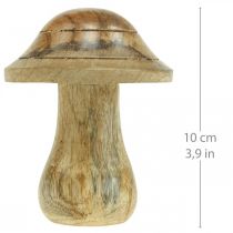 Artikel Houten paddestoel met groeven Herfst deco paddestoel natuurlijk mangohout 10ר8cm