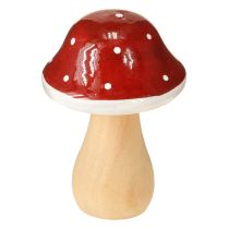 Artikel Houten paddenstoelen, decoratie, hout, FSC, roodbruin, H6,5/7 cm, 4 stuks